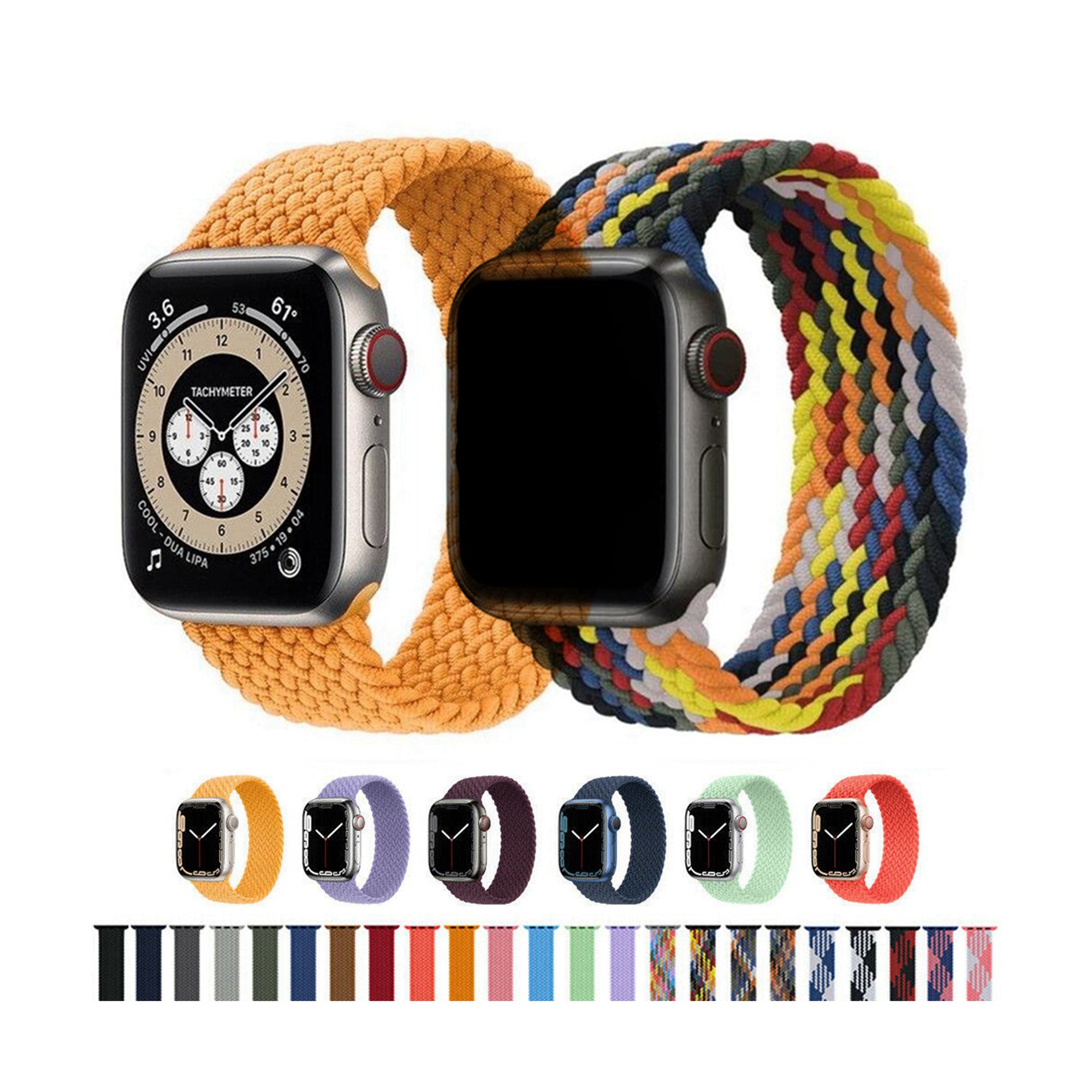 Bracelet de remplacement tressé à boucle solo pour Apple Watch iWatch Bracelet de remplacement tressé à boucle solo pour Apple Watch iWatch